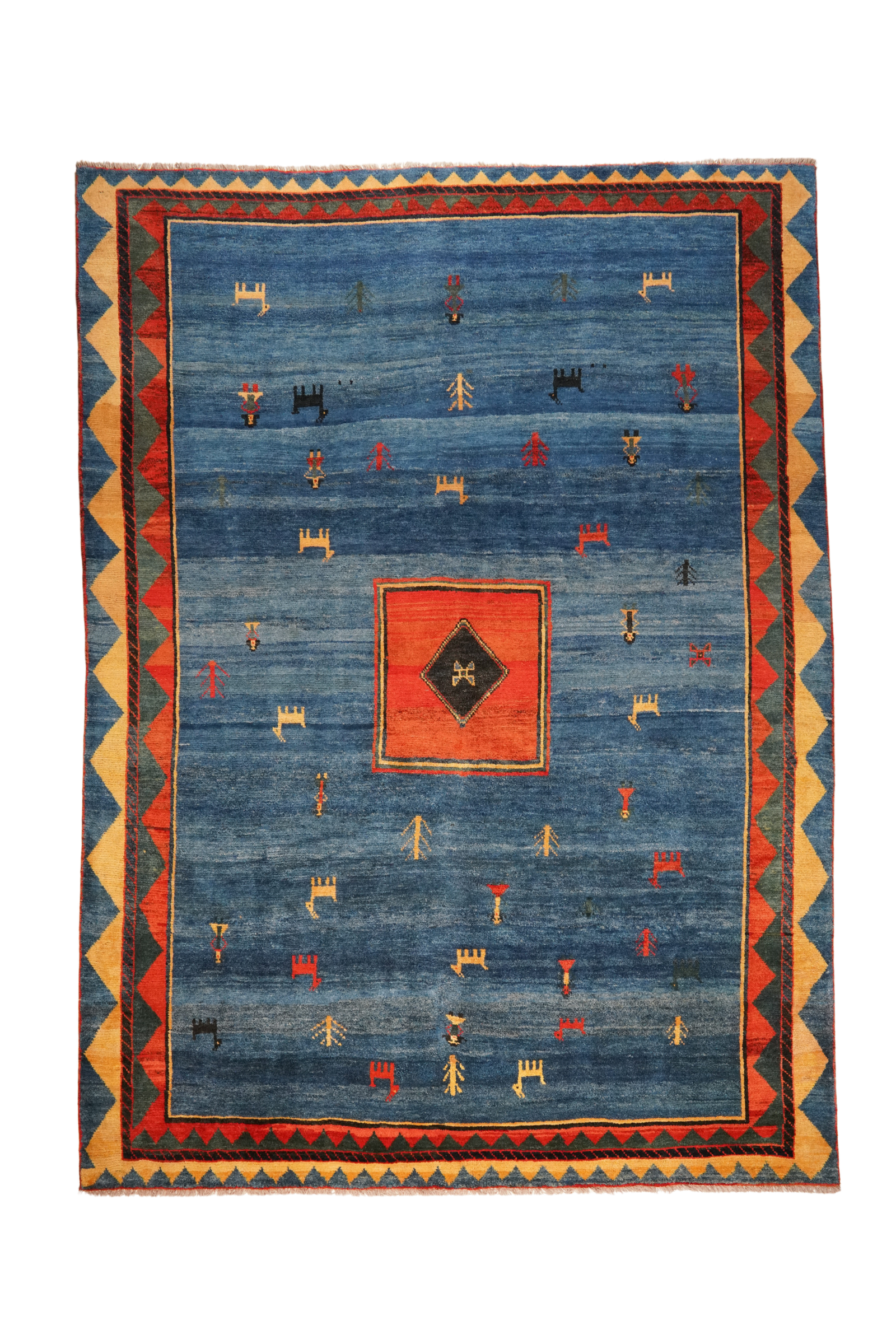 Gabbeh Sonnat — Handgefertigt, 358x259 cm, Bunt, 100% Virgin Wool | Main view