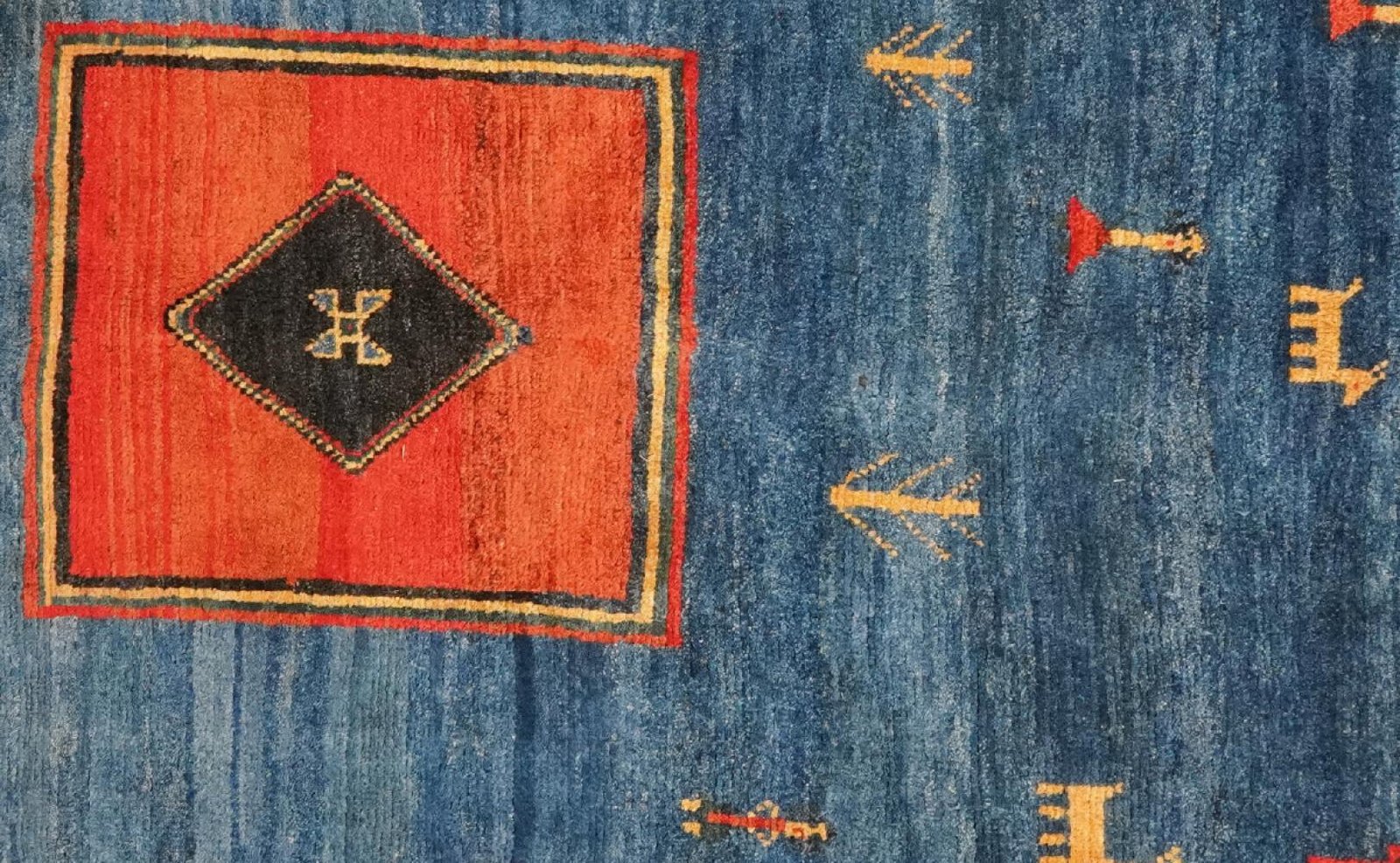 Gabbeh Sonnat — Hand-knotted, 259x358 cm, Blue, 100% Virgin Wool | View 4