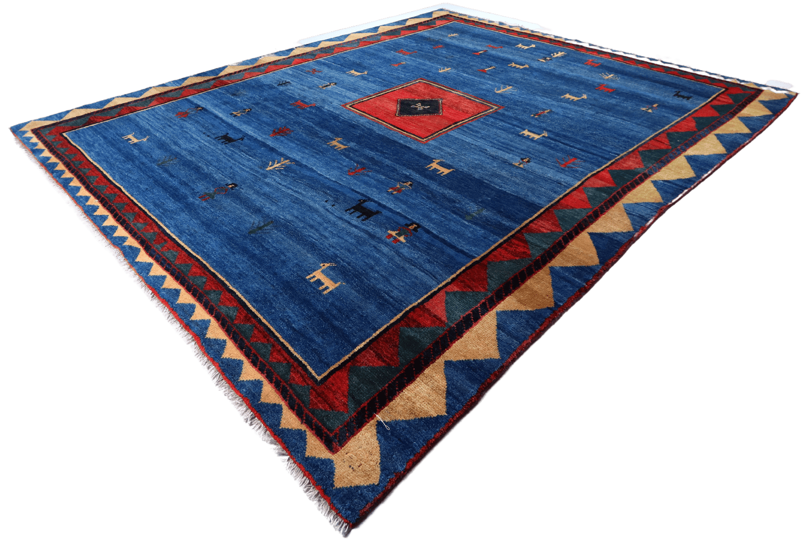 Gabbeh Sonnat — Hand-knotted, 259x358 cm, Blue, 100% Virgin Wool | View 6