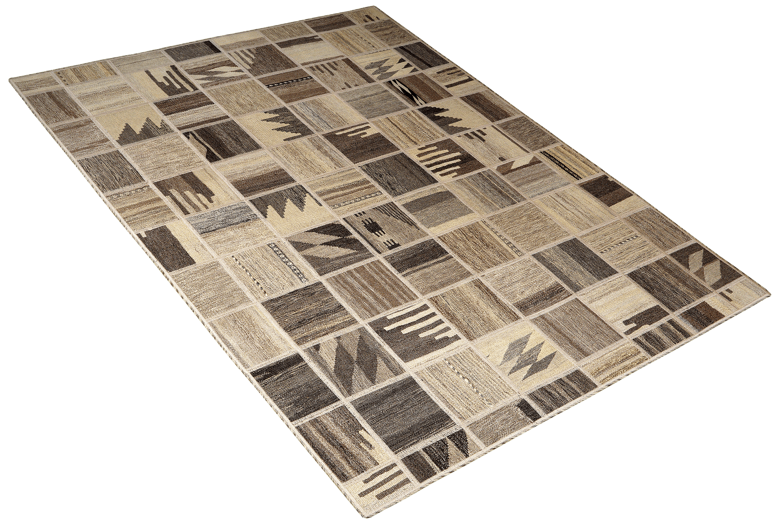 Kelim Tekkeh — Handmade, 150x200 cm, Beige, 100% Virgin Wool | View 4