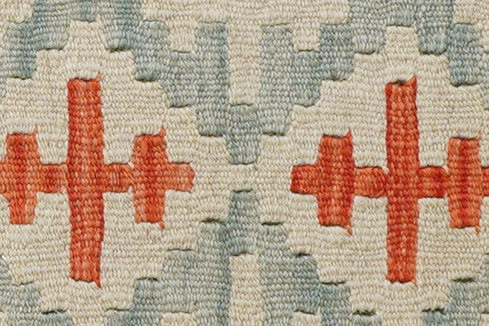 Kelim Gashgai — Handmade, 43x66 cm, Beige, 100% Virgin Wool | View 5