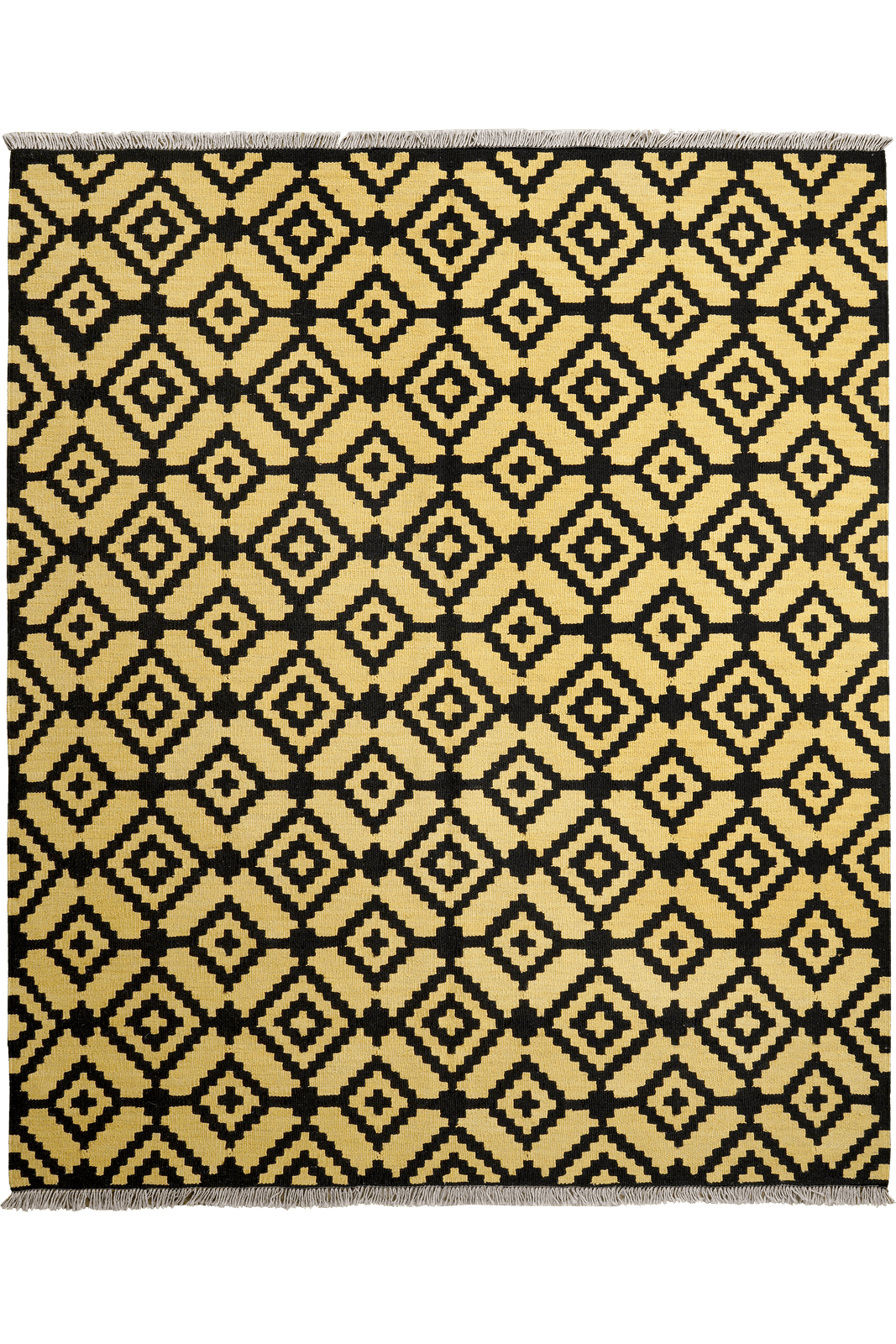 Kelim Gashgai — Handmade, 157x192 cm, Black, 100% Virgin Wool | Main view