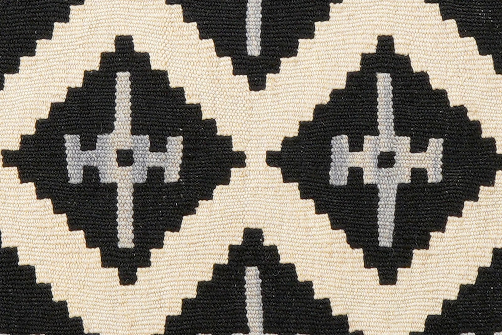 Kelim Gashgai — Handmade, 82x112 cm, Black, 100% Virgin Wool | View 5