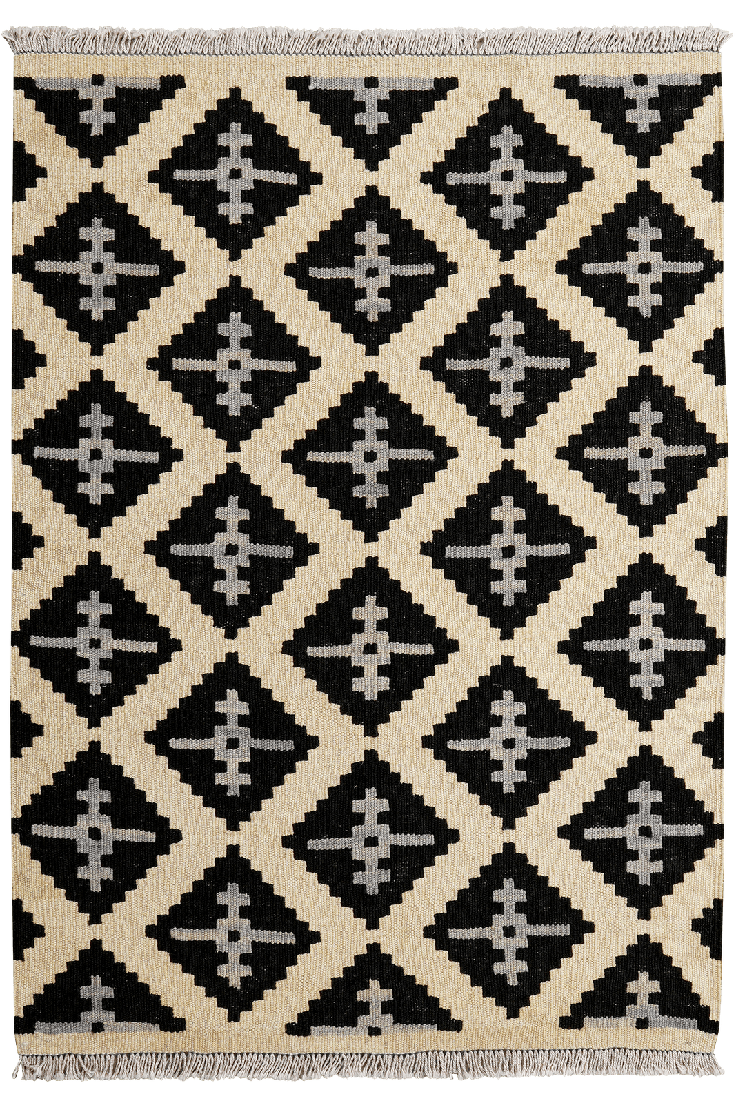 Kelim Gashgai — Handmade, 83x117 cm, Beige, 100% Virgin Wool | Main view