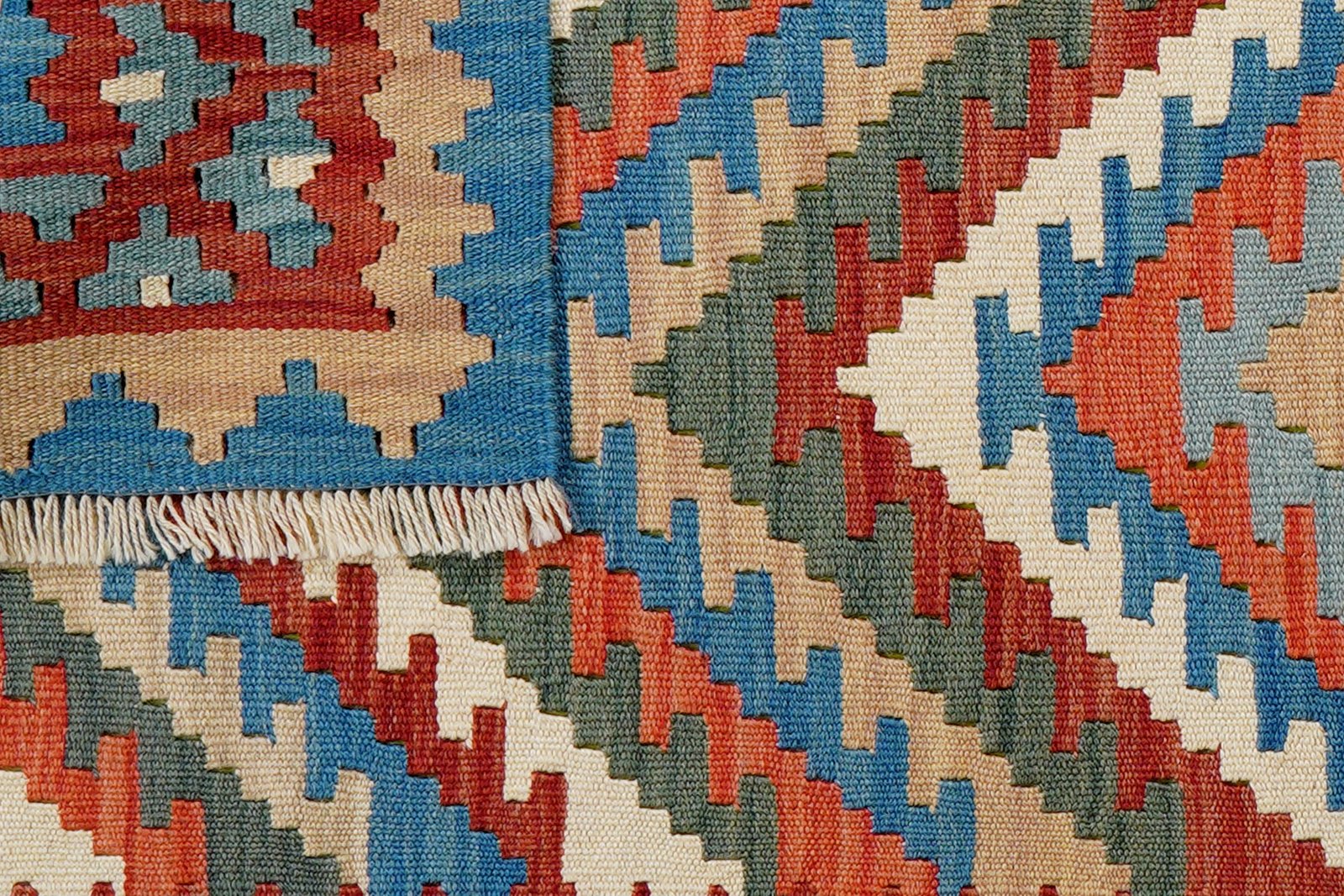 Kelim Gashgai — Handmade, 86x194 cm, Multicolor, 100% Virgin Wool | View 6