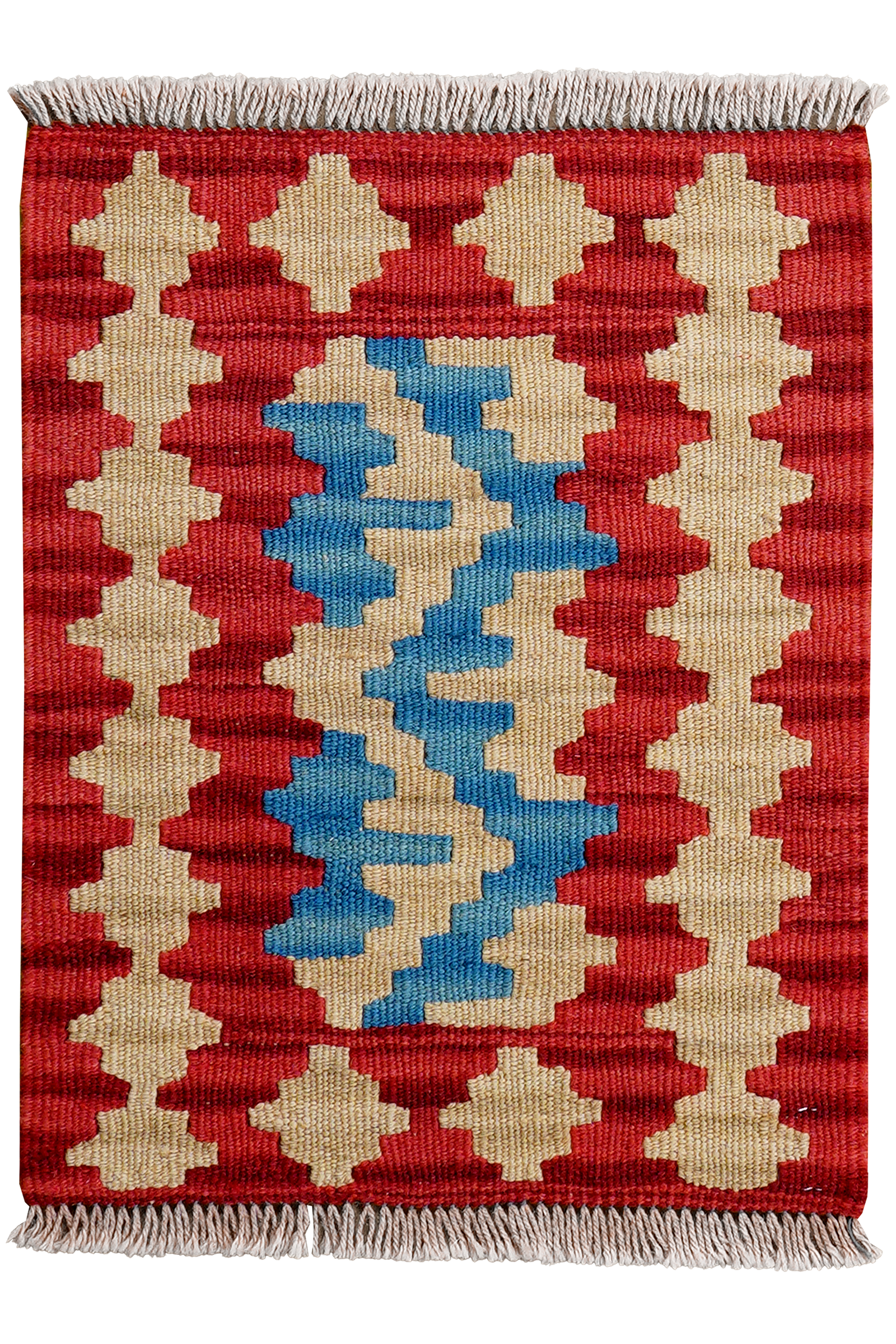 Kelim Gashgai — Handgefertigt, 57x44 cm, Rot, 100% Virgin Wool | Main view