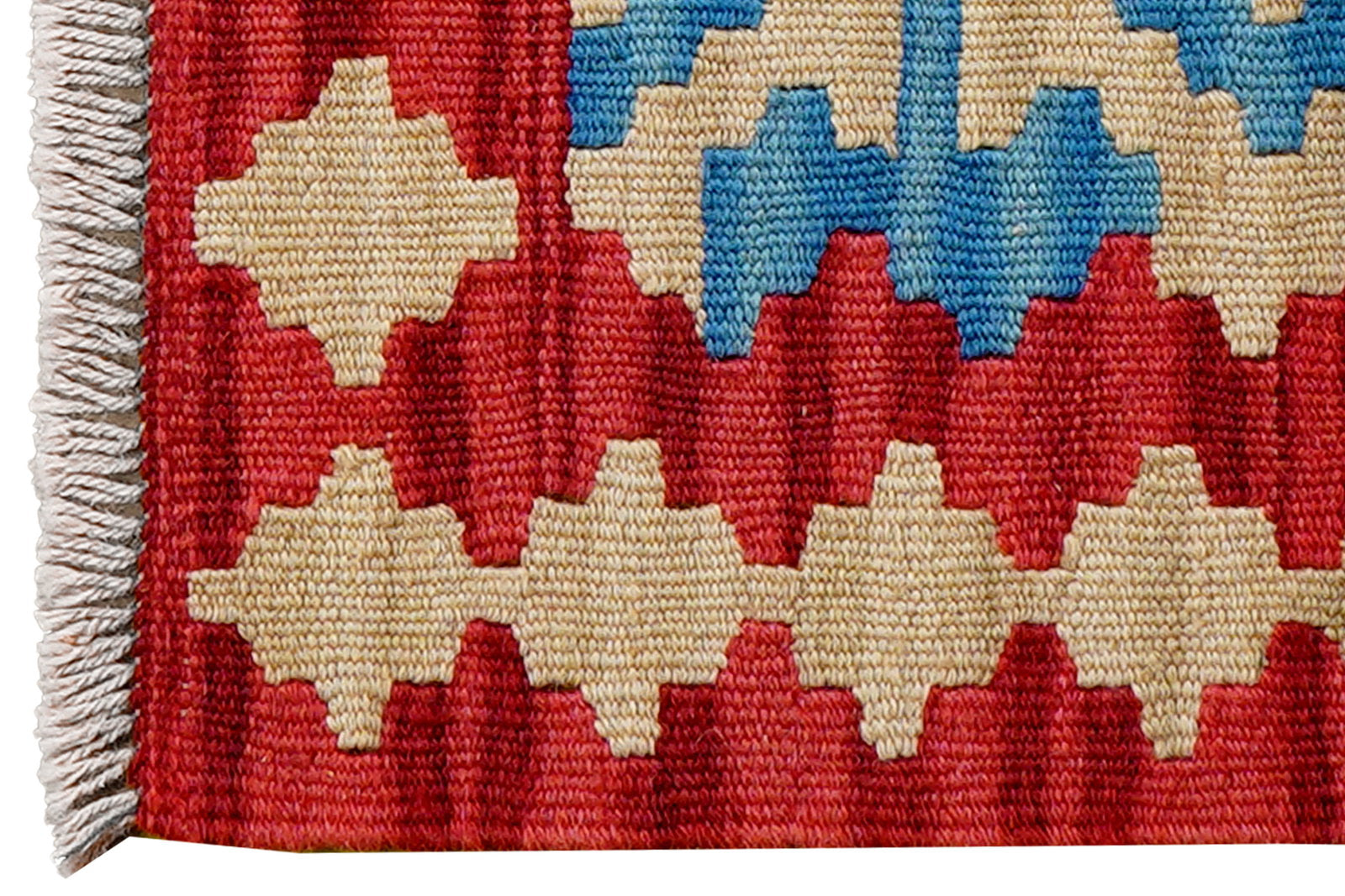 Kelim Gashgai — Handgefertigt, 57x44 cm, Rot, 100% Virgin Wool | View 4