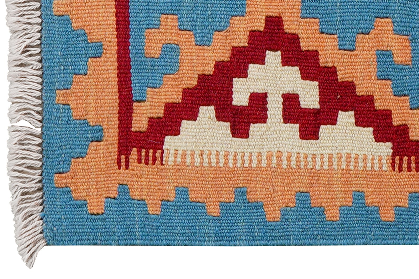 Kelim Gashgai — Handmade, 42x66 cm, Red, 100% Virgin Wool | View 3
