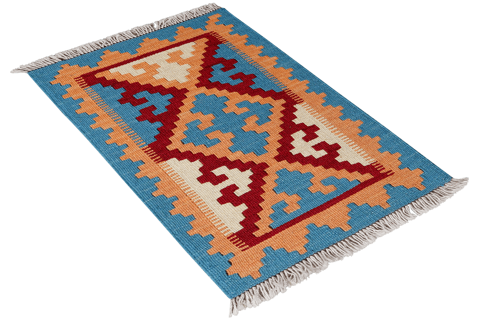 Kelim Gashgai — Handmade, 42x66 cm, Red, 100% Virgin Wool | View 4