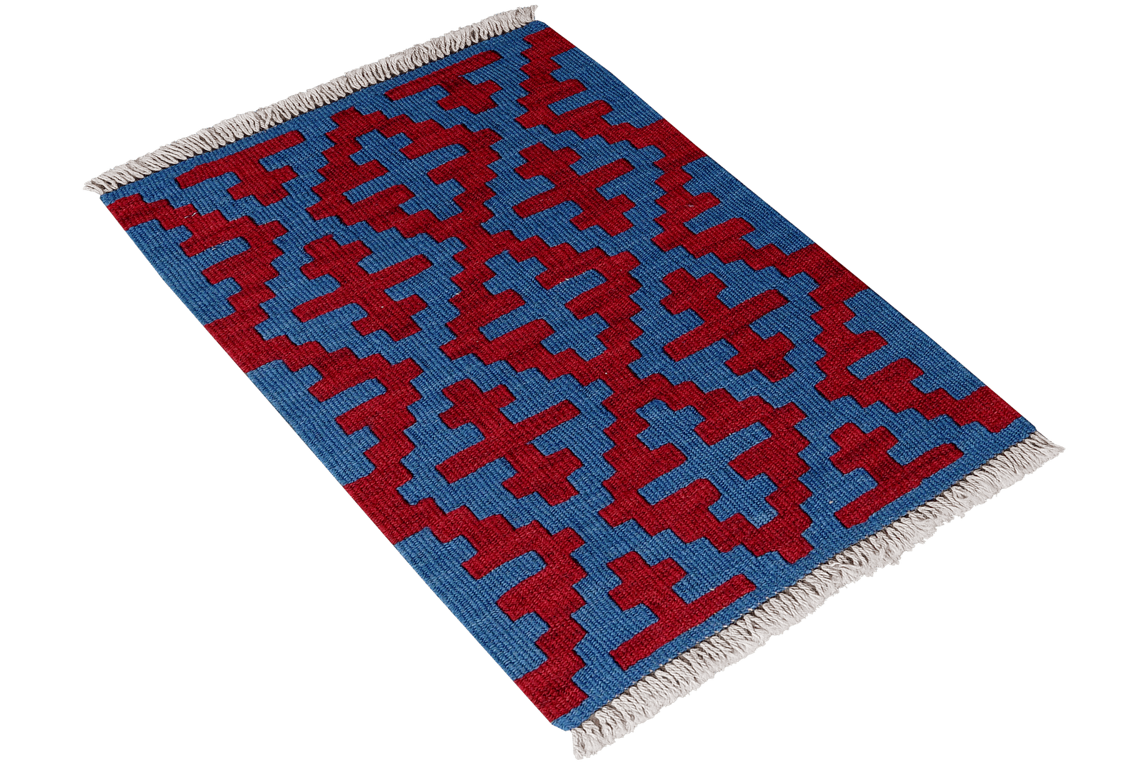 Kelim Gashgai — Handmade, 41x60 cm, Red, 100% Virgin Wool | View 4