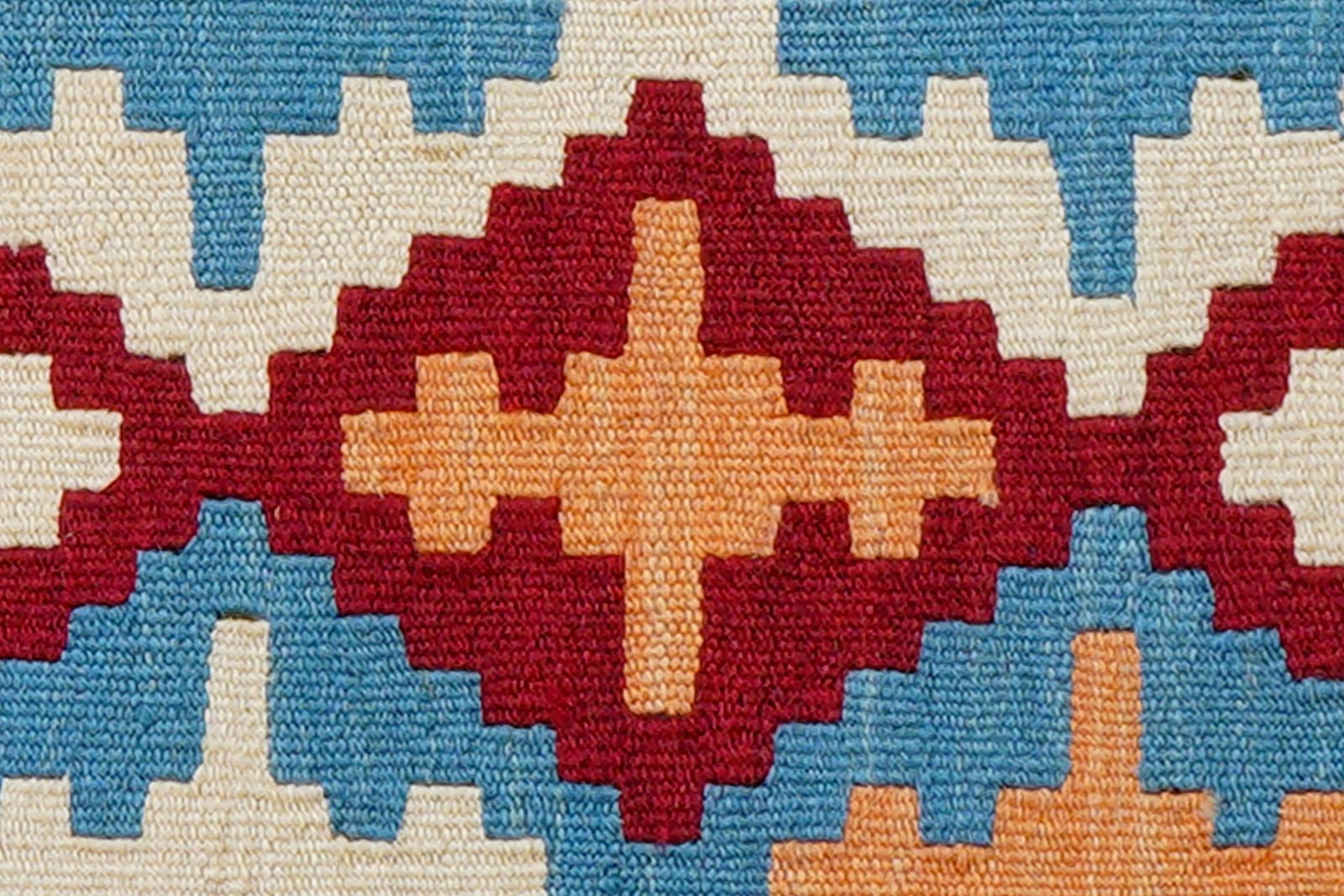 Kelim Gashgai — Handmade, 42x61 cm, Red, 100% Virgin Wool | View 5