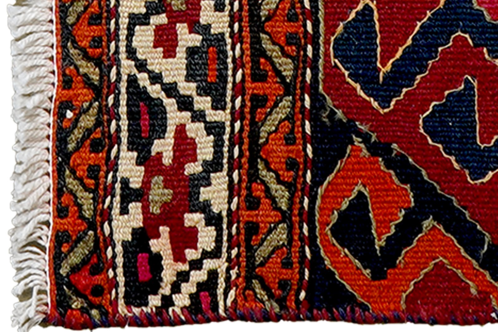 Sumak Shahsavan — Handmade, 105x56 cm, Blue, 100% Virgin Wool | View 3