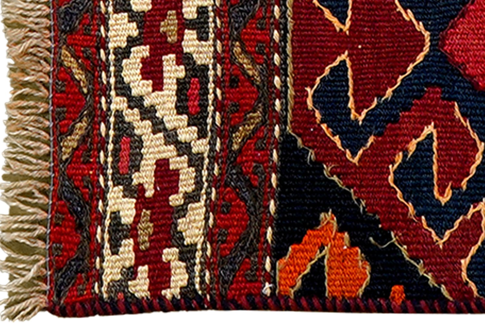 Sumak Shahsavan — Handmade, 107x52 cm, Blue, 100% Virgin Wool | View 3