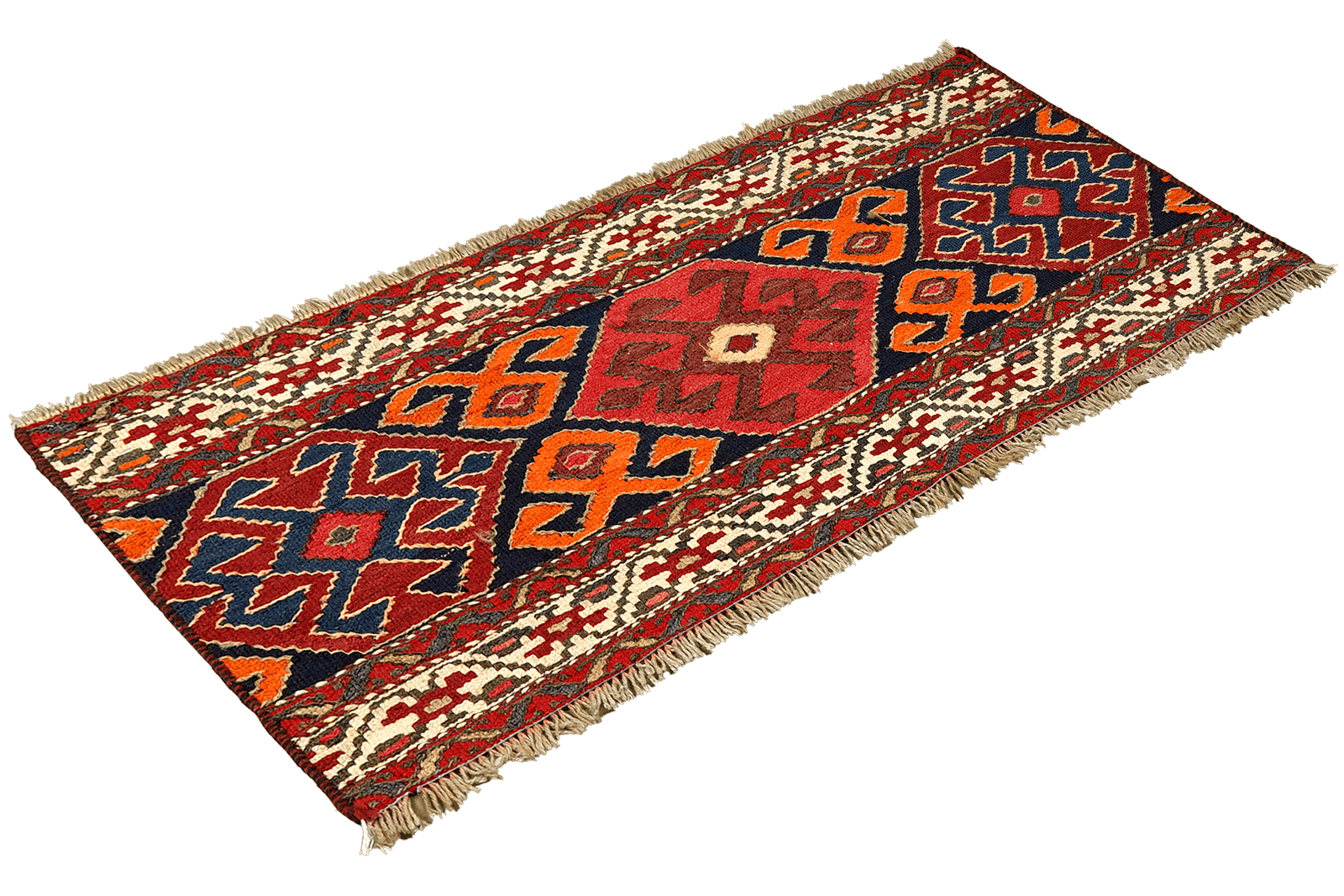 Sumak Shahsavan — Handmade, 107x52 cm, Blue, 100% Virgin Wool | View 4
