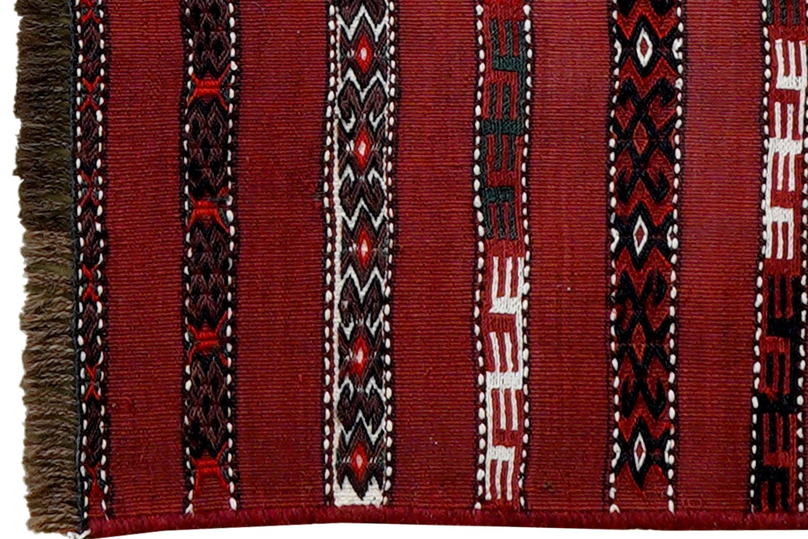 Kelim Turkman — Handmade, 101x51 cm, Red, 100% Virgin Wool | View 3