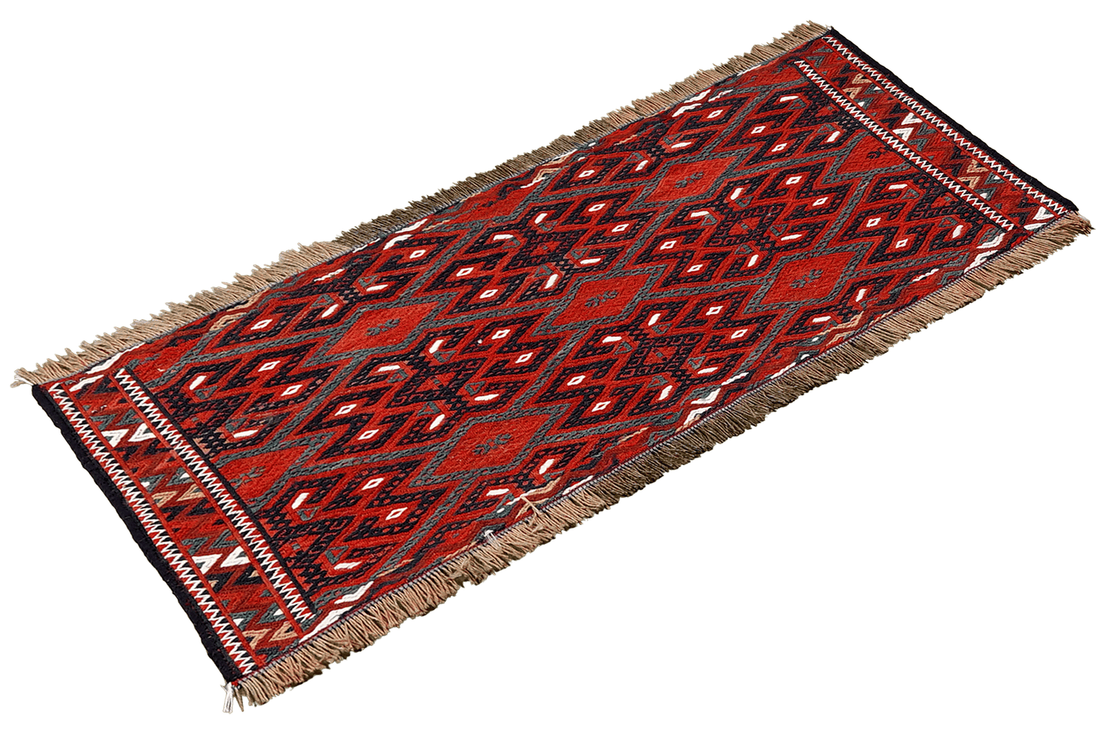 Kelim Turkman — Handmade, 85x39 cm, Multicolor, 100% Virgin Wool | View 4