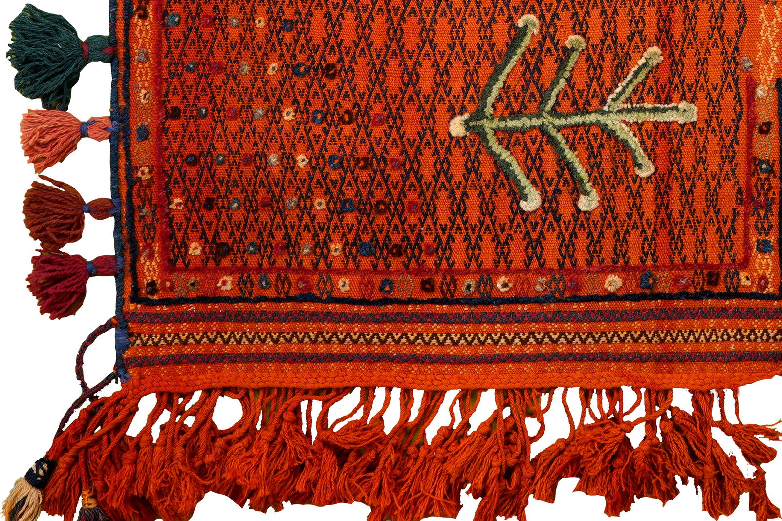 Sumak Sirdjan — Handgefertigt, 160x155 cm, Bunt, 100% Virgin Wool | Detail view