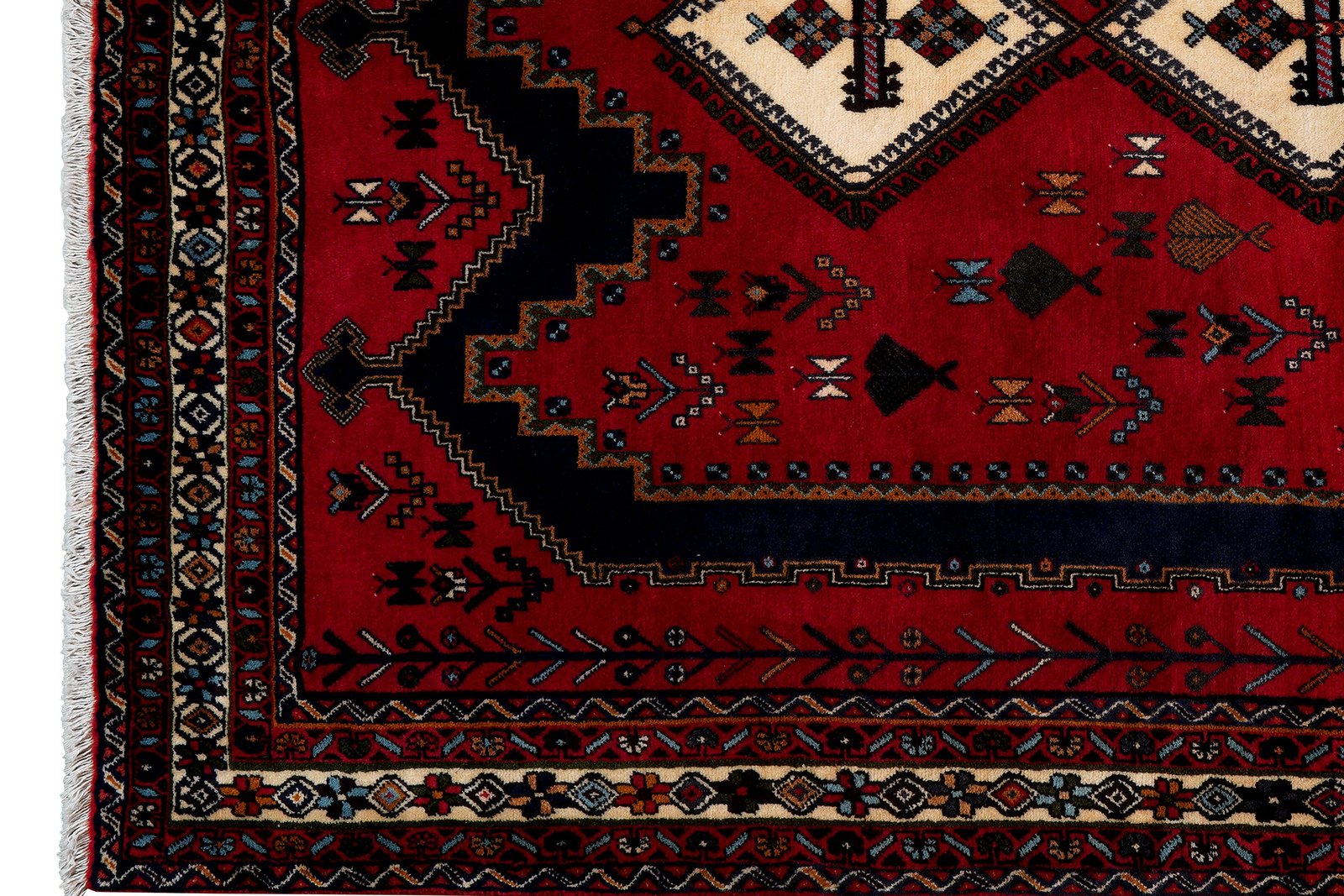 Afshar — Hand-knotted, 163x234 cm, Red, 100% Virgin Wool | View 3
