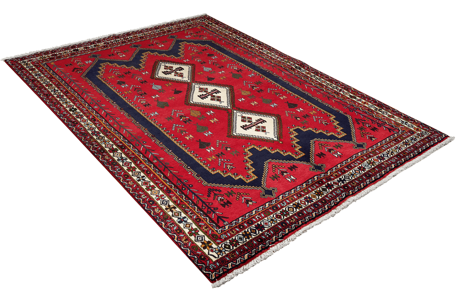 Afshar — Hand-knotted, 163x234 cm, Red, 100% Virgin Wool | View 4