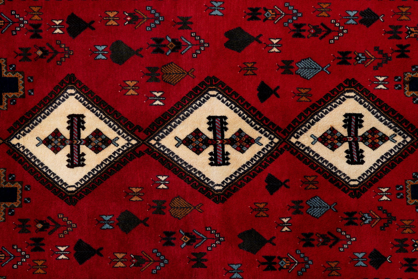 Afshar — Handgefertigt, 234x163 cm, Beige, 100% Virgin Wool | View 7