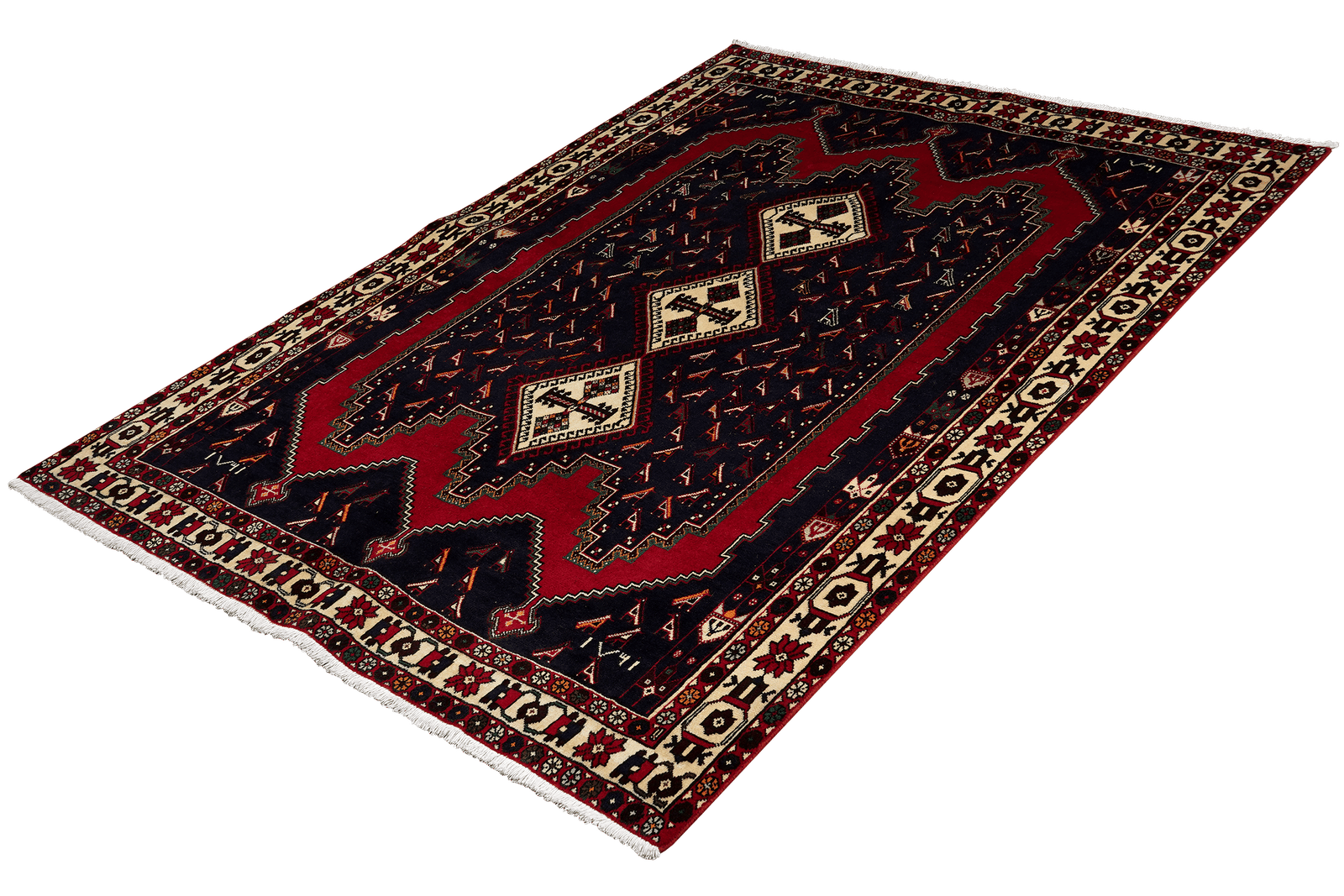 Afshar — Hand-knotted, 168x219 cm, Blue, 100% Virgin Wool | View 5