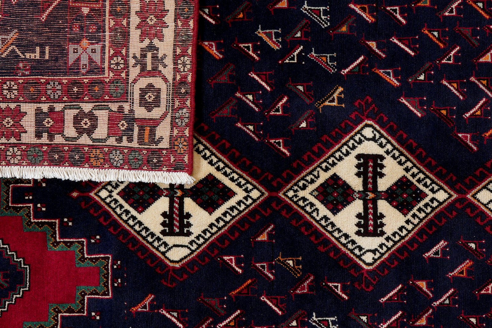 Afshar — Hand-knotted, 168x219 cm, Blue, 100% Virgin Wool | View 7