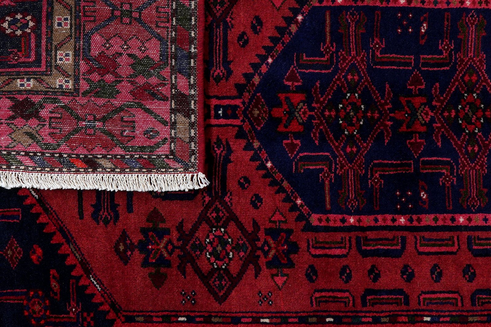 Khamseh — Hand-knotted, 126x205 cm, Red, 100% Virgin Wool | View 7