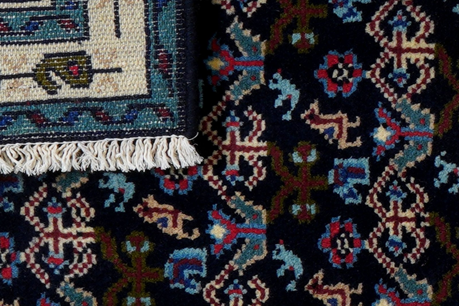Hamadan — Hand-knotted, 68x190 cm, Blue, 100% Virgin Wool | View 7