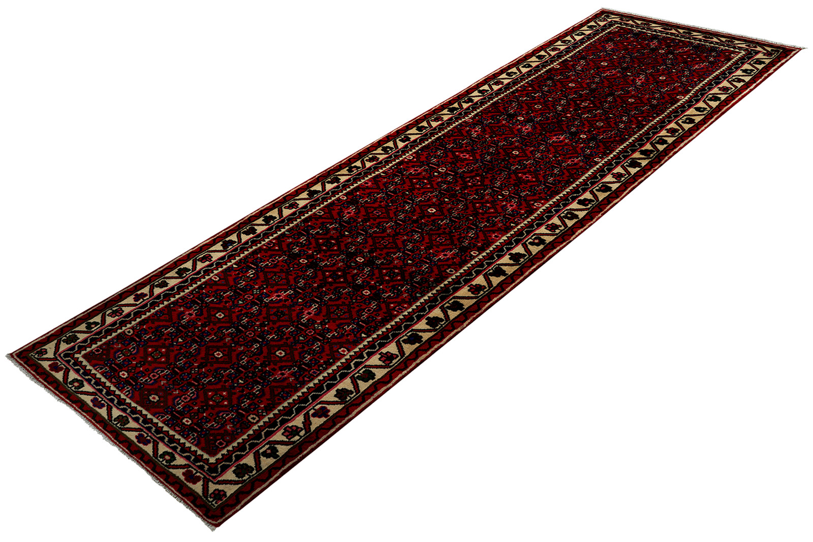 Hosseinabad — Hand-knotted, 79x304 cm, Red, 100% Virgin Wool | View 5