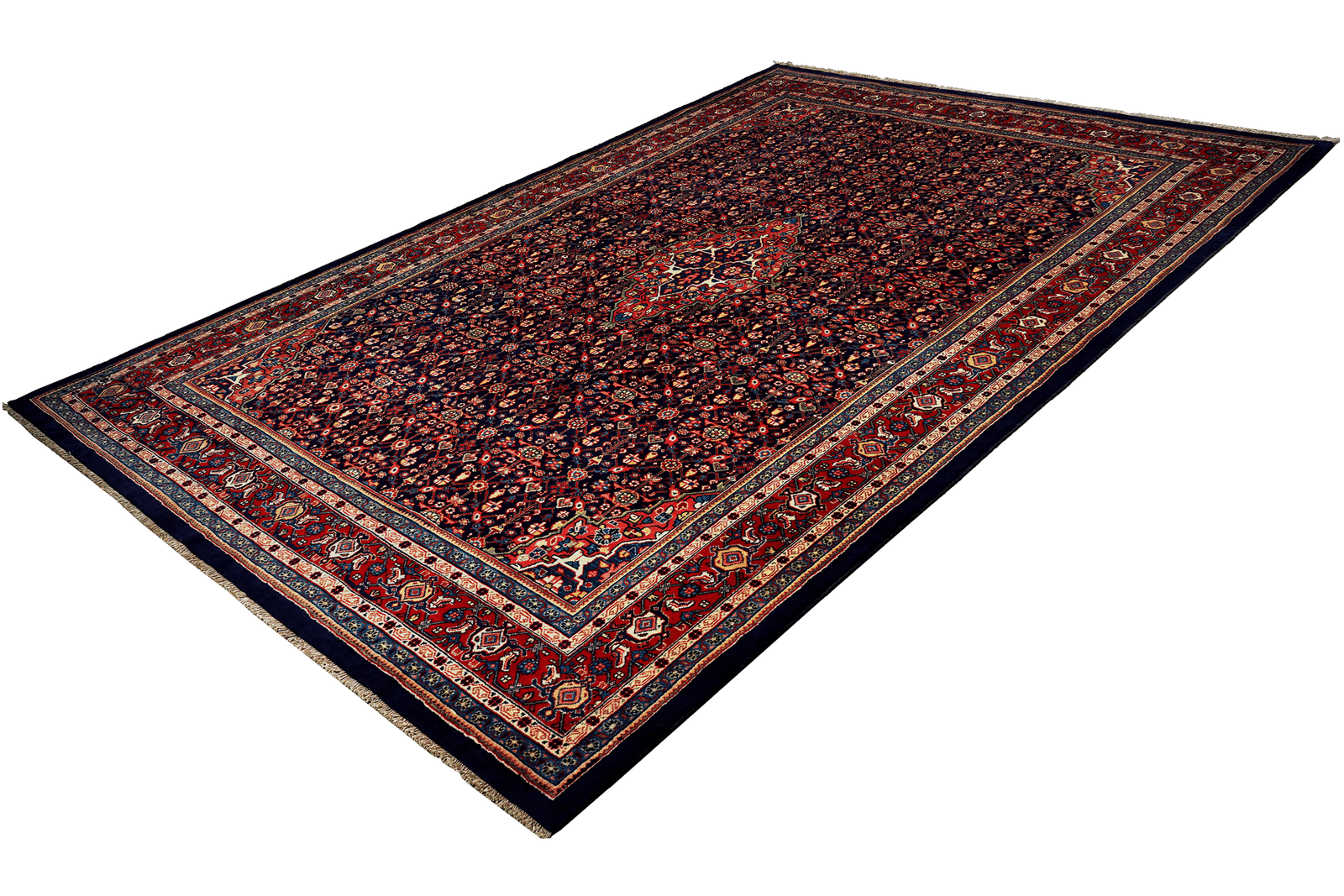 Sarough — Hand-knotted, 212x313 cm, Blue, 100% Virgin Wool | View 5