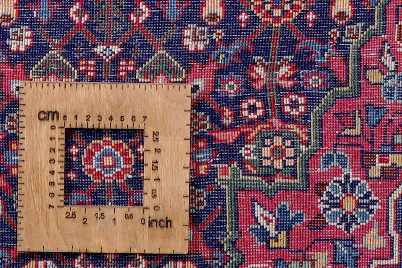 Sarough — Hand-knotted, 212x313 cm, Blue, 100% Virgin Wool | View 8