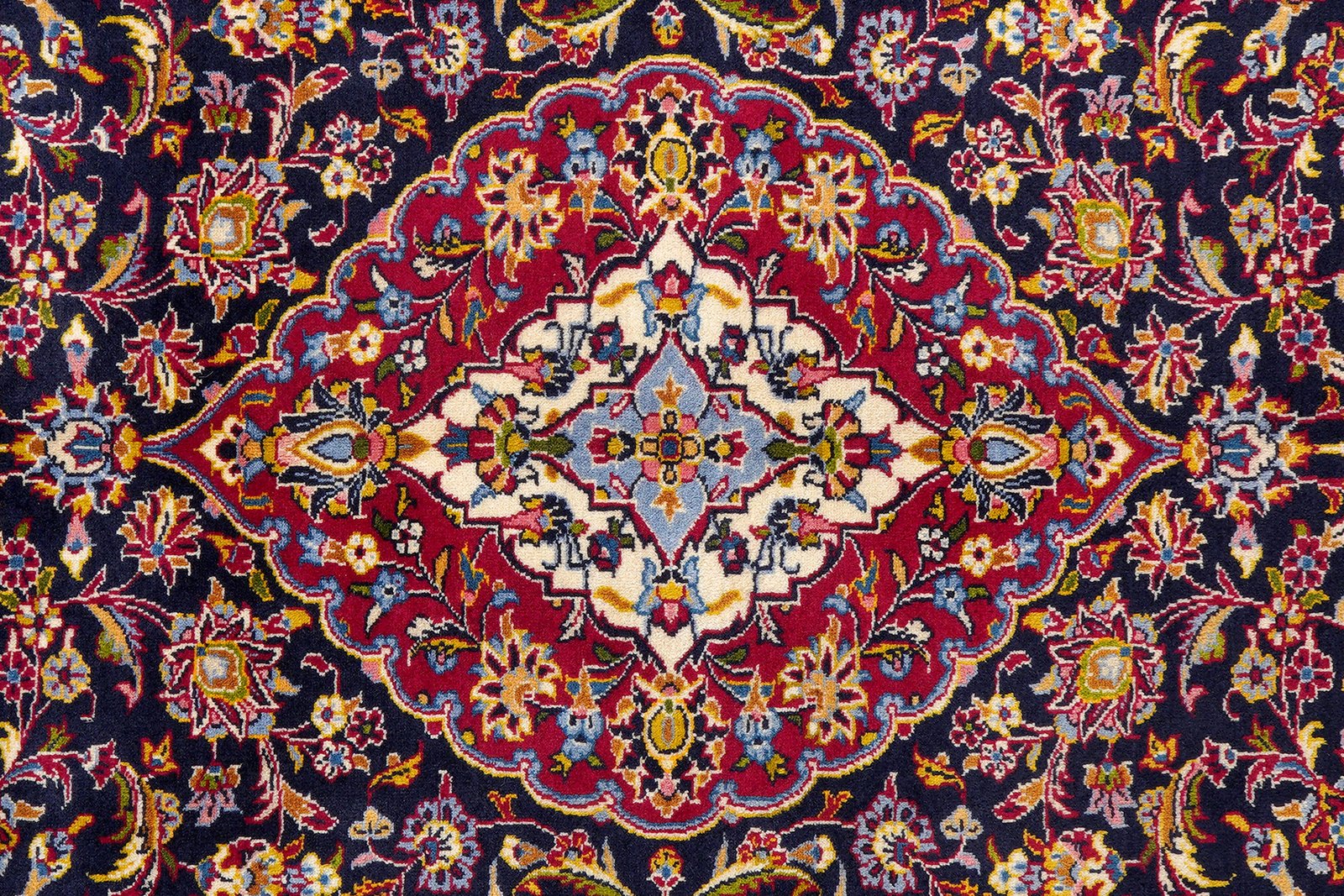 Kashan — Hand-knotted, 205x294 cm, Blue, 100% Virgin Wool | View 6