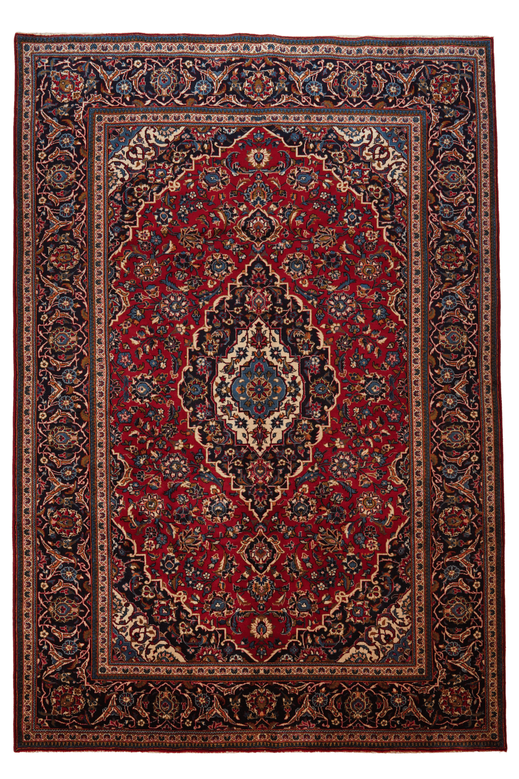 Ardakan — Hand-knotted, 200x294 cm, Red, 100% Virgin Wool | Main view