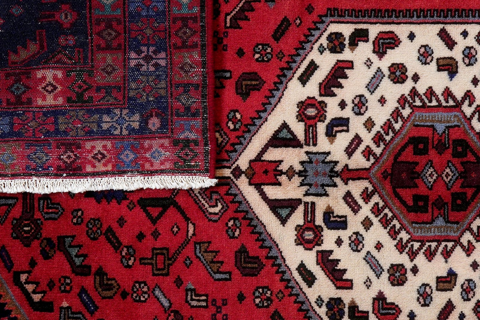 Khamseh — Hand-knotted, 132x200 cm, Red, 100% Virgin Wool | View 7