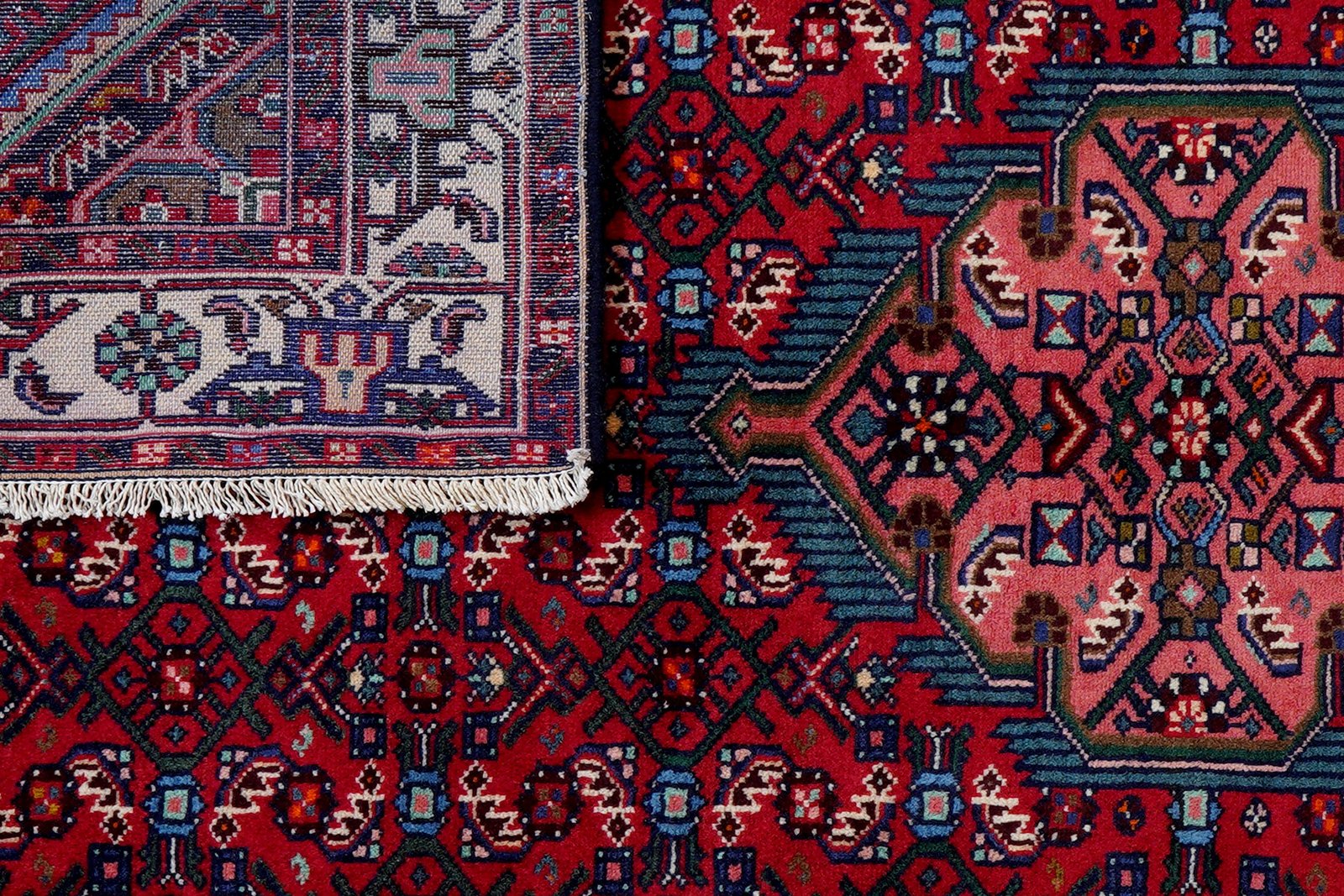 Assadabad — Hand-knotted, 125x197 cm, Red, 100% Virgin Wool | View 7