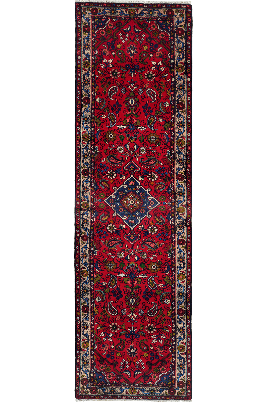 Mehreban — Hand-knotted, 82x292 cm, Red, 100% Virgin Wool | Main view