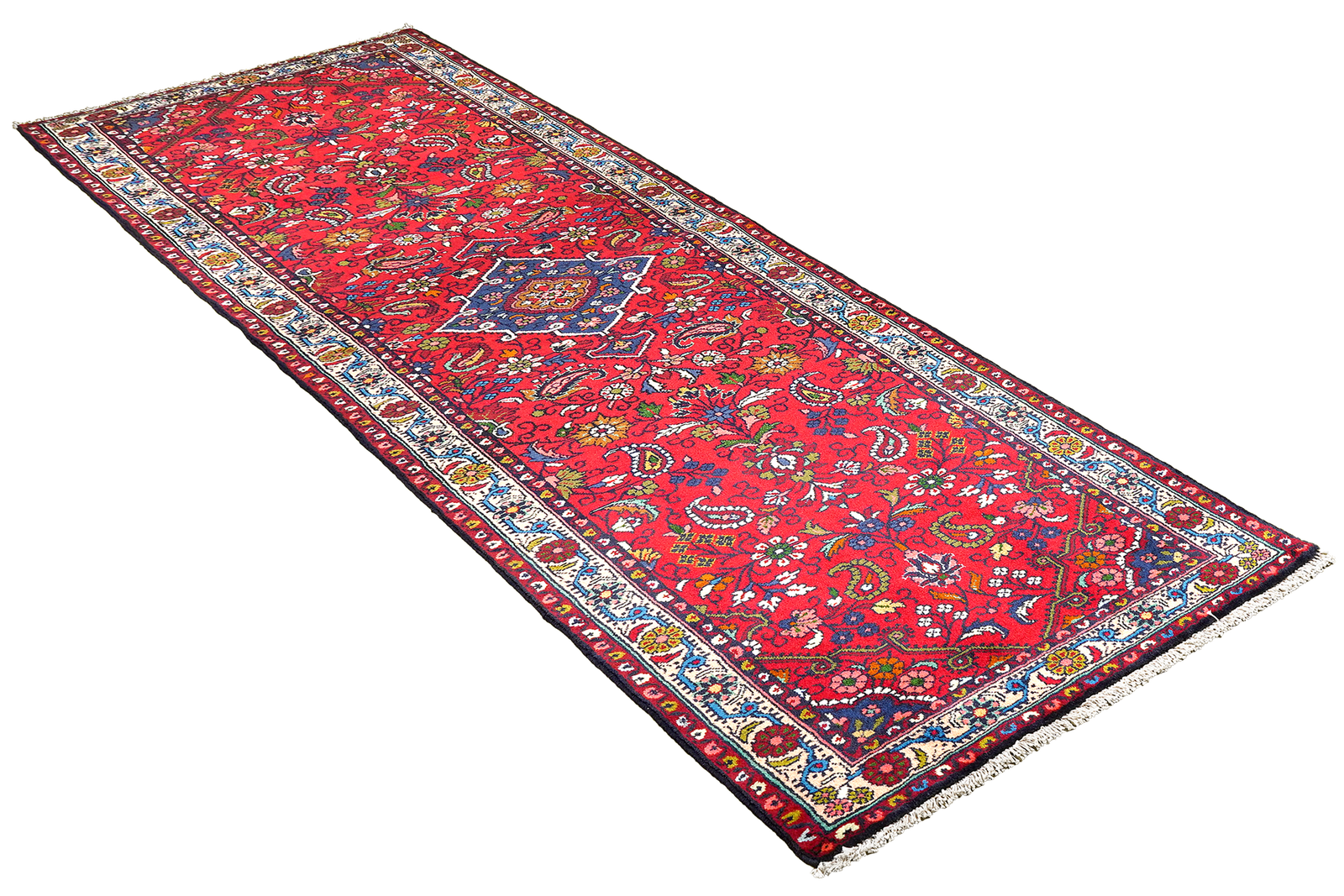 Mehreban — Hand-knotted, 82x292 cm, Red, 100% Virgin Wool | View 4