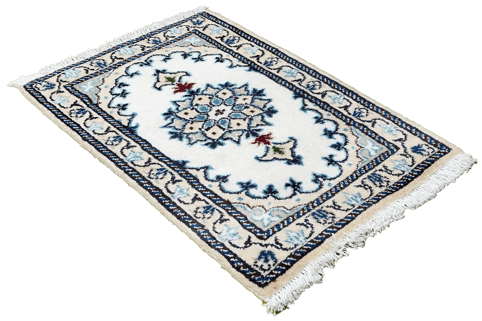 Nain 12La — Hand-knotted, 39x64 cm, Beige, 100% Virgin Wool | View 4
