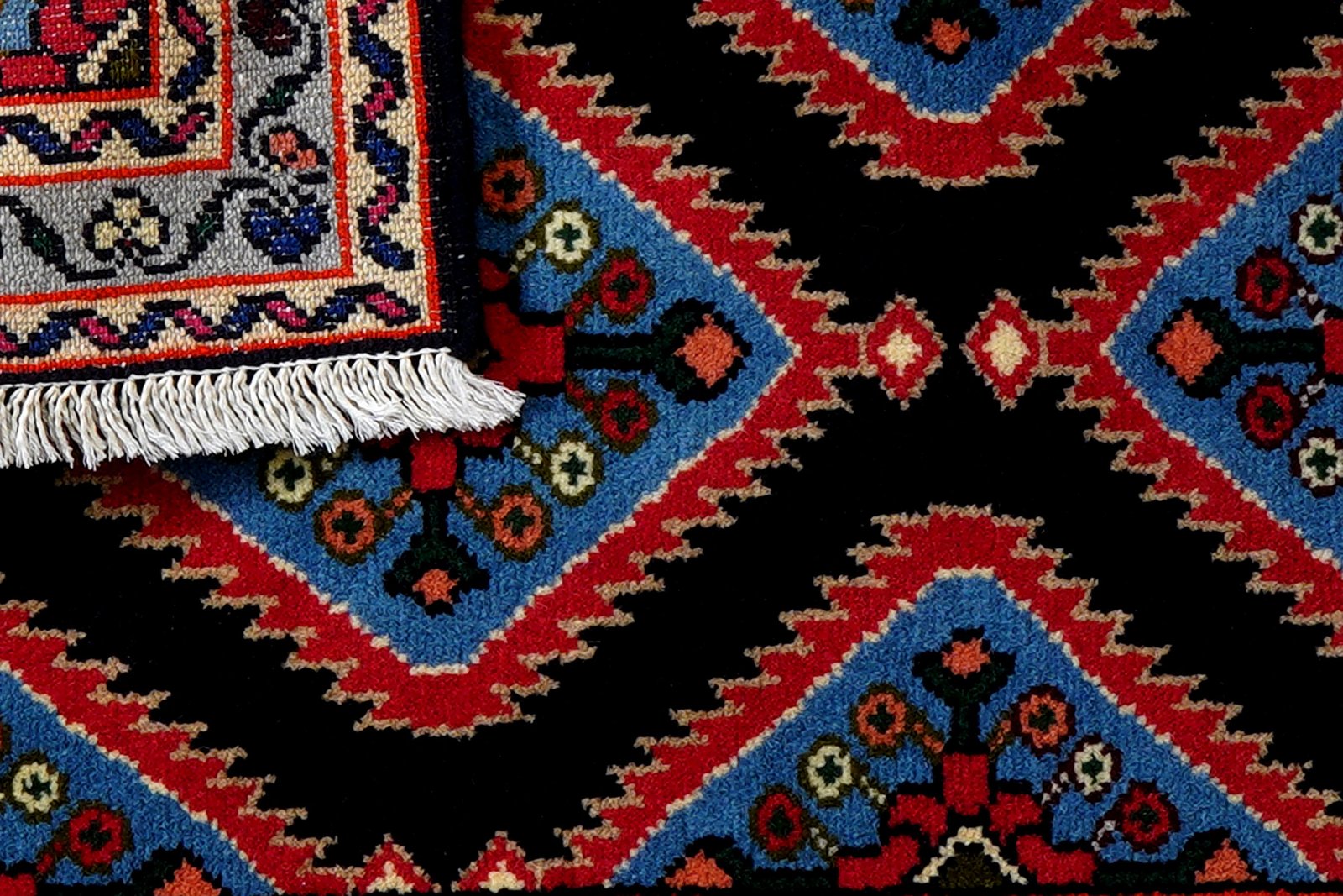 Hamadan — Hand-knotted, 63x96 cm, Blue, 100% Virgin Wool | View 7