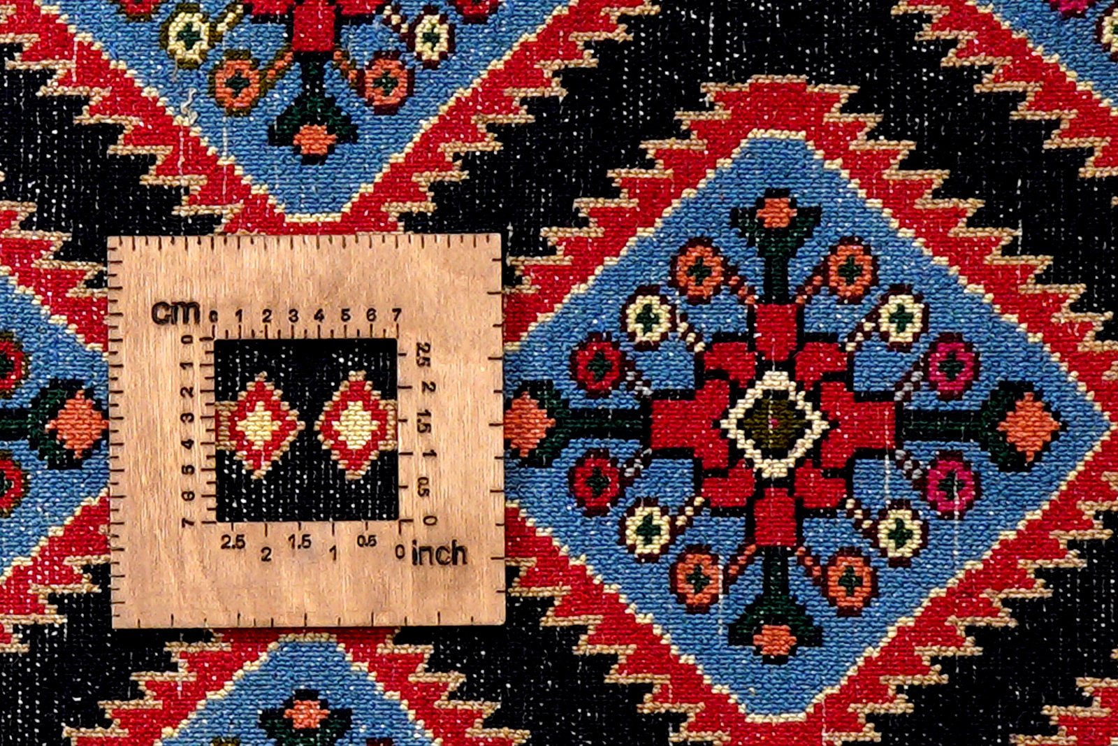 Hamadan — Hand-knotted, 63x96 cm, Blue, 100% Virgin Wool | View 8