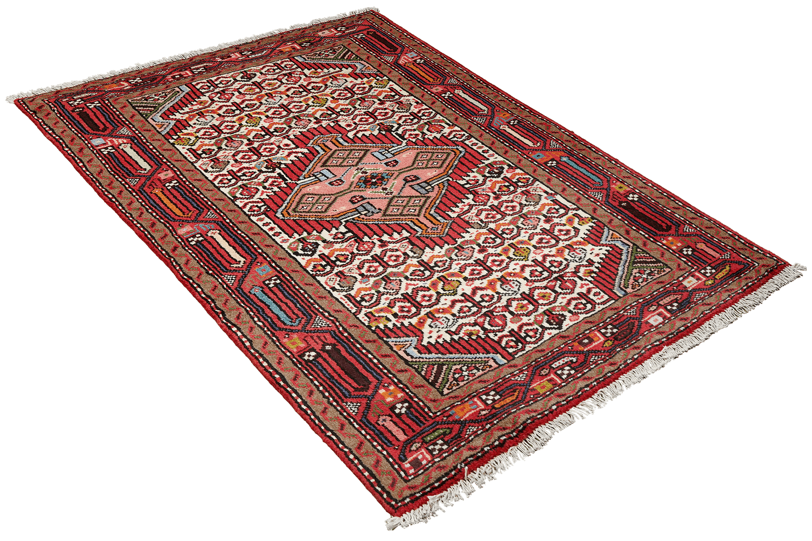 Assadabad — Hand-knotted, 80x120 cm, Beige, 100% Virgin Wool | View 4