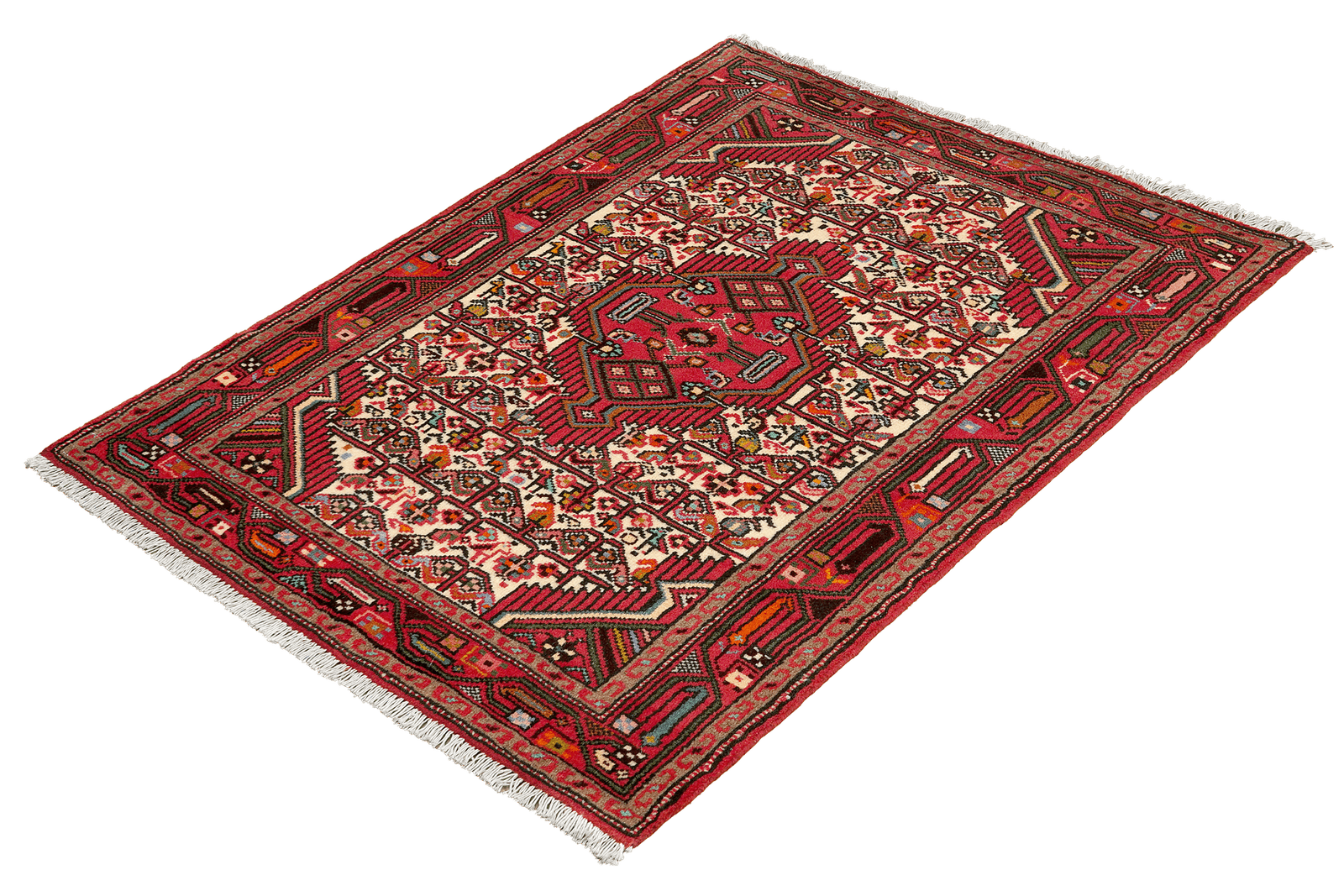 Assadabad — Hand-knotted, 86x121 cm, Beige, 100% Virgin Wool | View 5