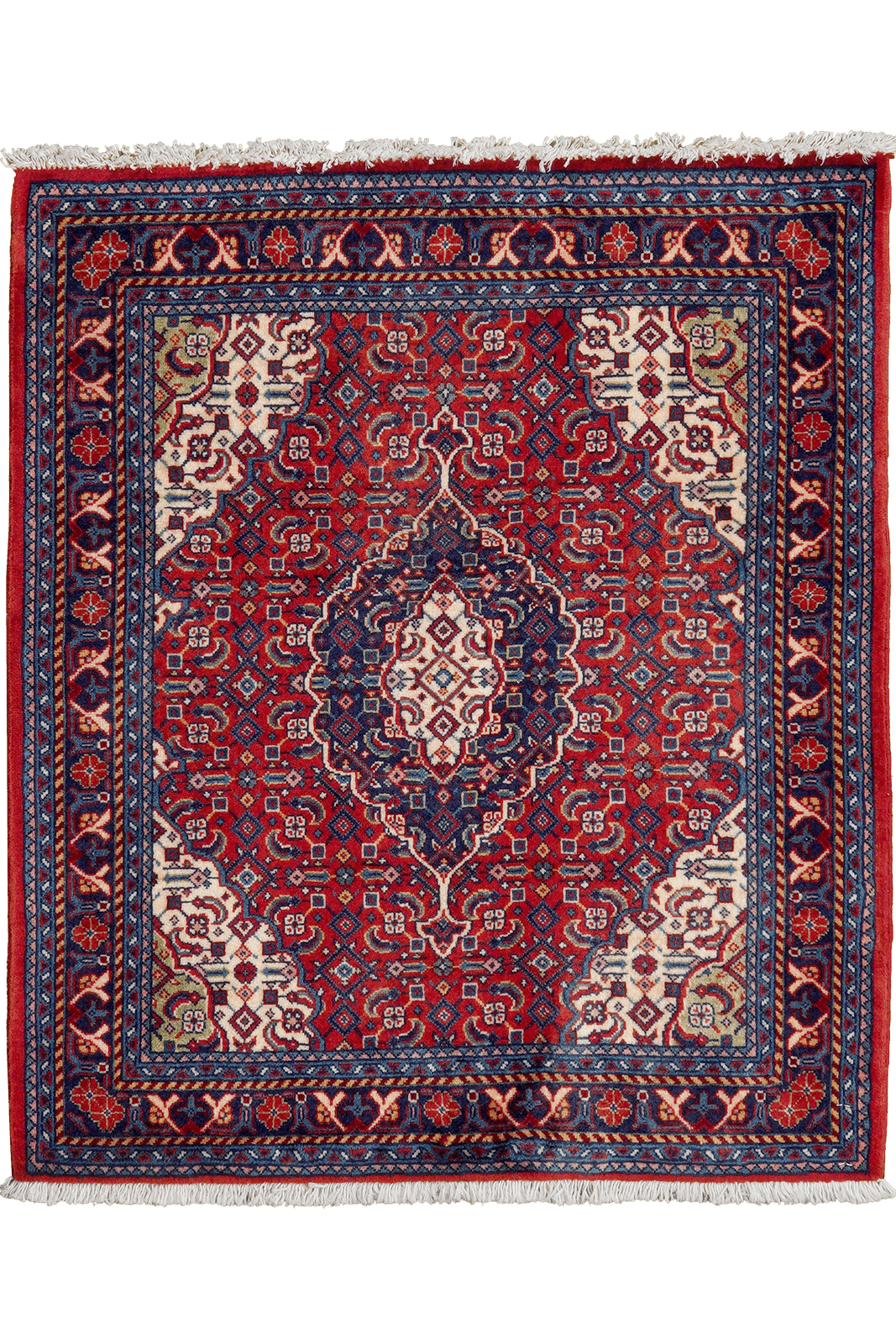 Sarough — Hand-knotted, 66x78 cm, Red, 100% Virgin Wool | Main view