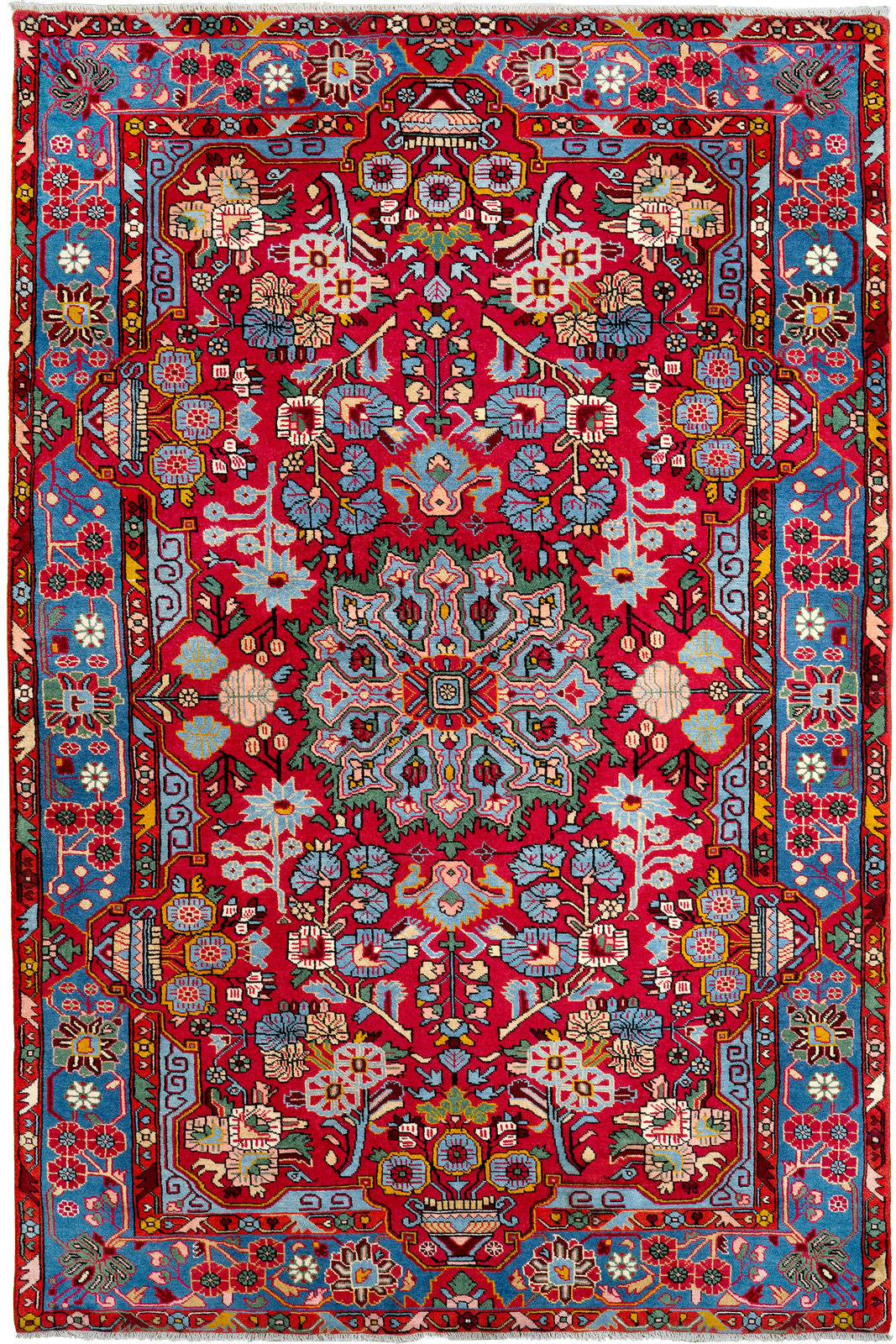 Nahavand — Hand-knotted, 156x240 cm, Red, 100% Virgin Wool | Main view
