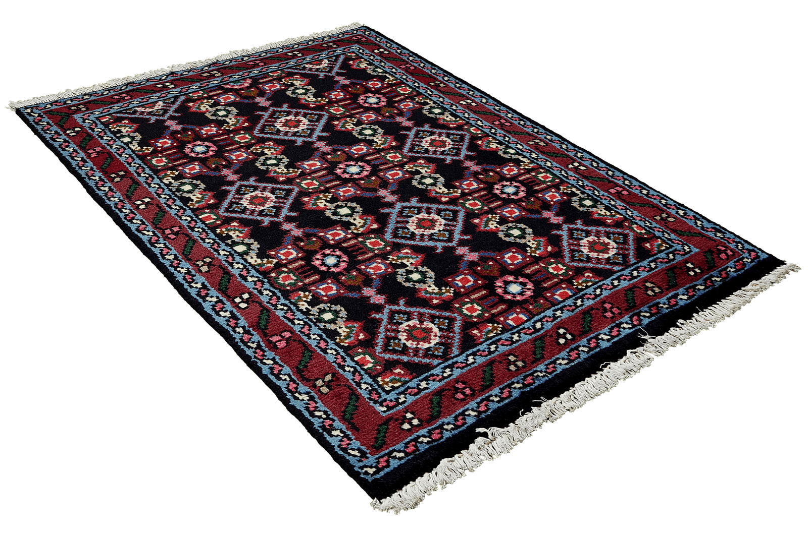 Hamadan — Hand-knotted, 58x89 cm, Blue, 100% Virgin Wool | View 4