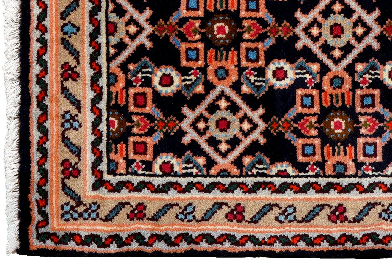 Hamadan — Hand-knotted, 60x94 cm, Blue, 100% Virgin Wool | View 3