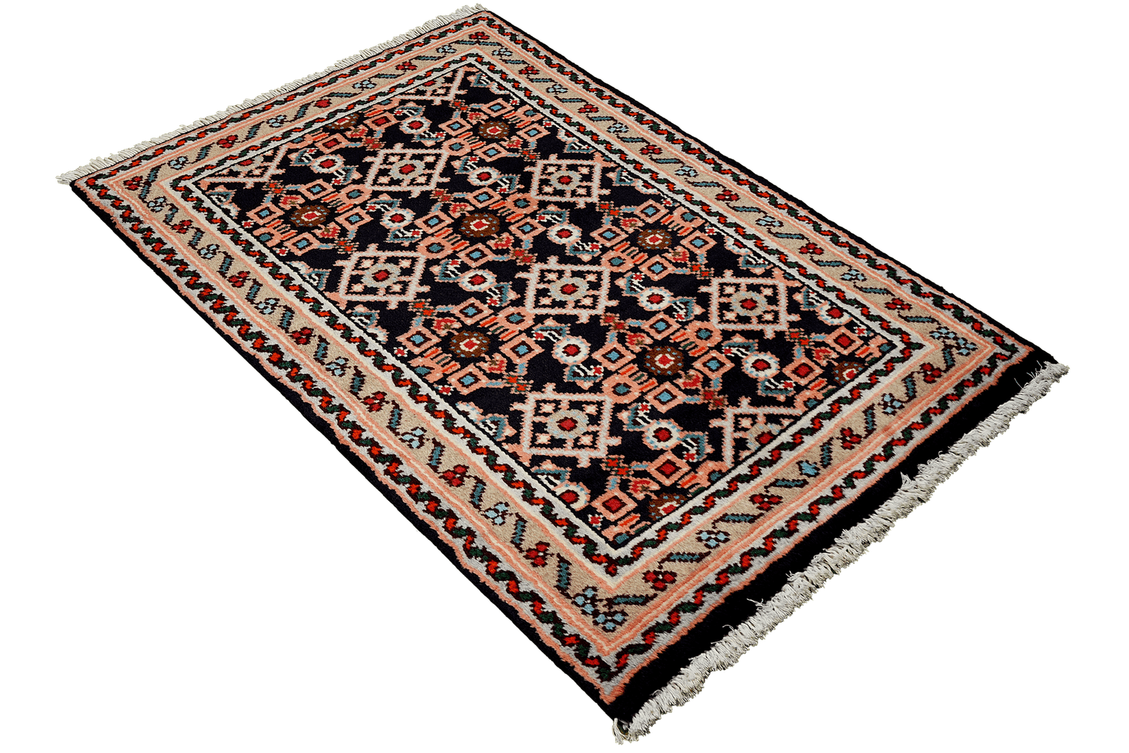 Hamadan — Hand-knotted, 60x94 cm, Blue, 100% Virgin Wool | View 4