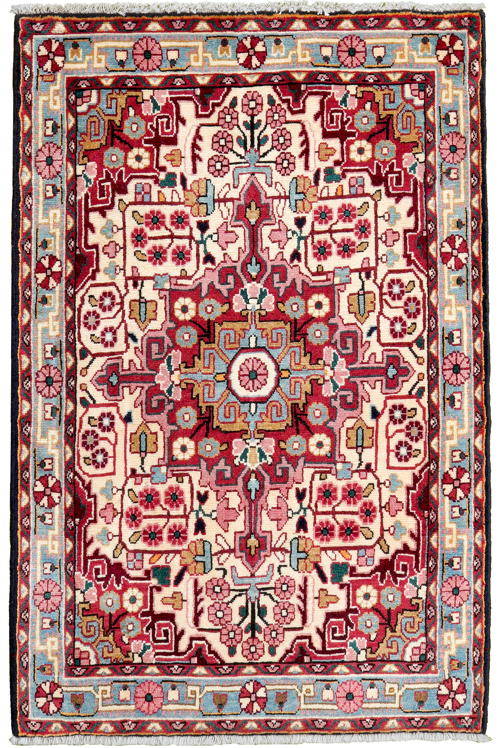 Djozan — Hand-knotted, 69x107 cm, Beige, 100% Virgin Wool | Main view