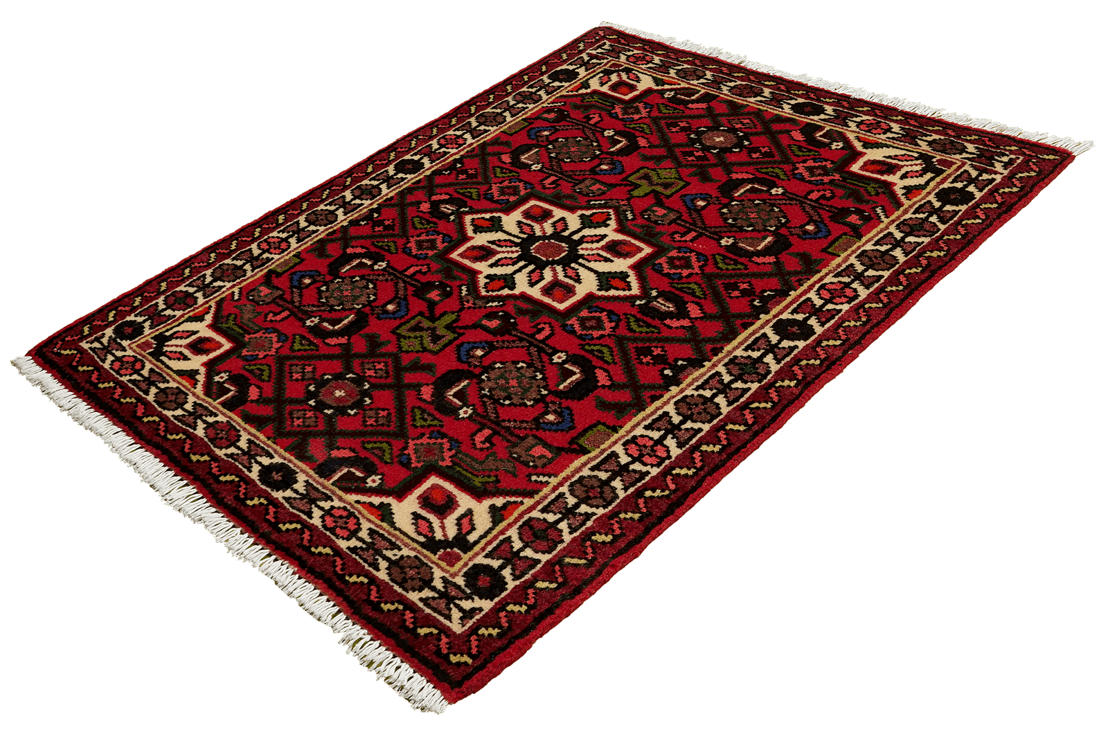 Hosseinabad — Hand-knotted, 65x89 cm, Red, 100% Virgin Wool | View 5