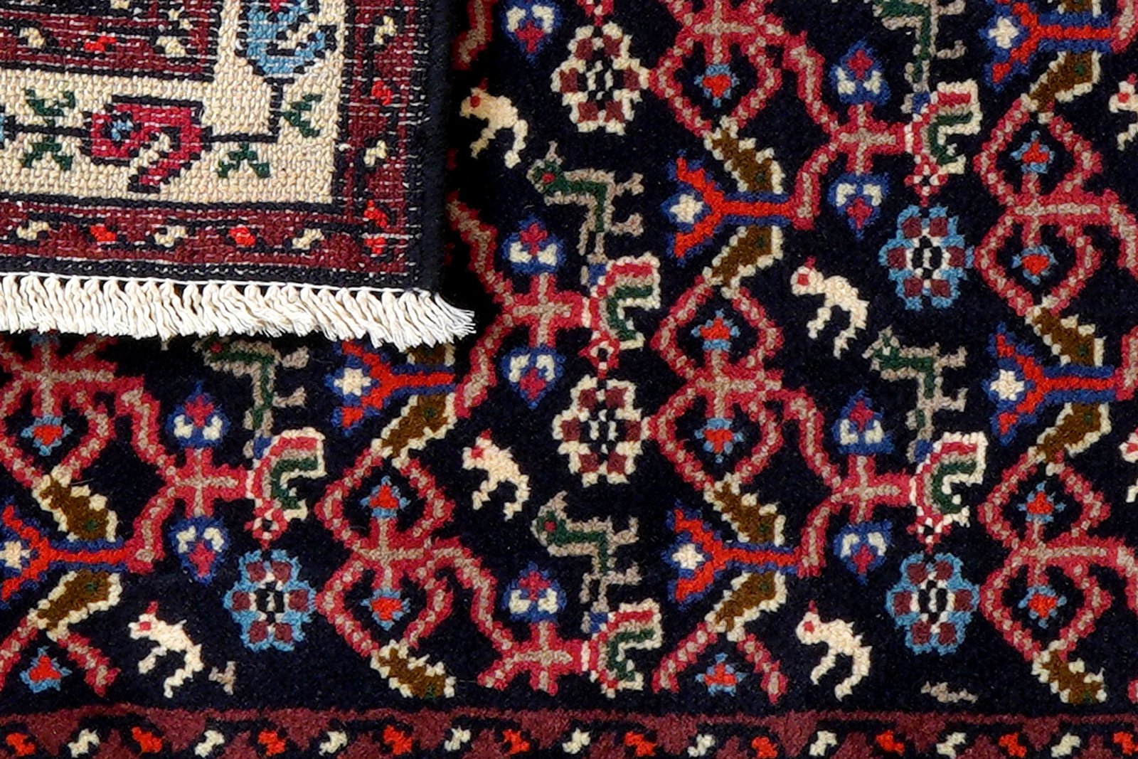 Hamadan — Hand-knotted, 63x96 cm, Blue, 100% Virgin Wool | View 7